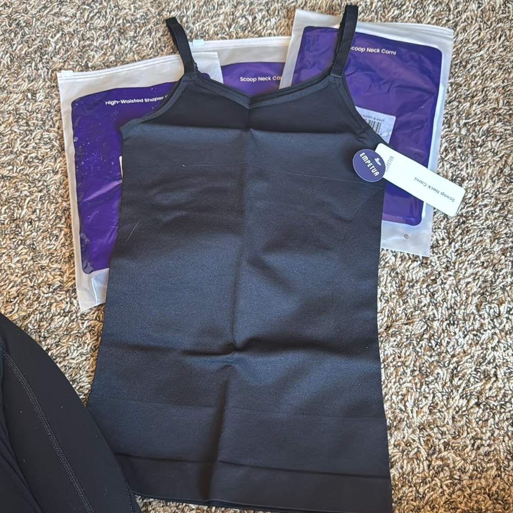 BNWT small and one medium compression scoop cami
